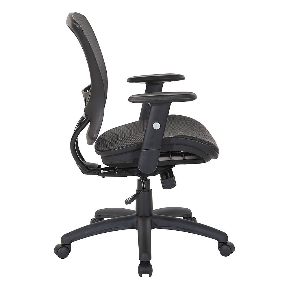 Left. OSP Home Furnishings - Mesh Adjustable Managers Chair - Black.