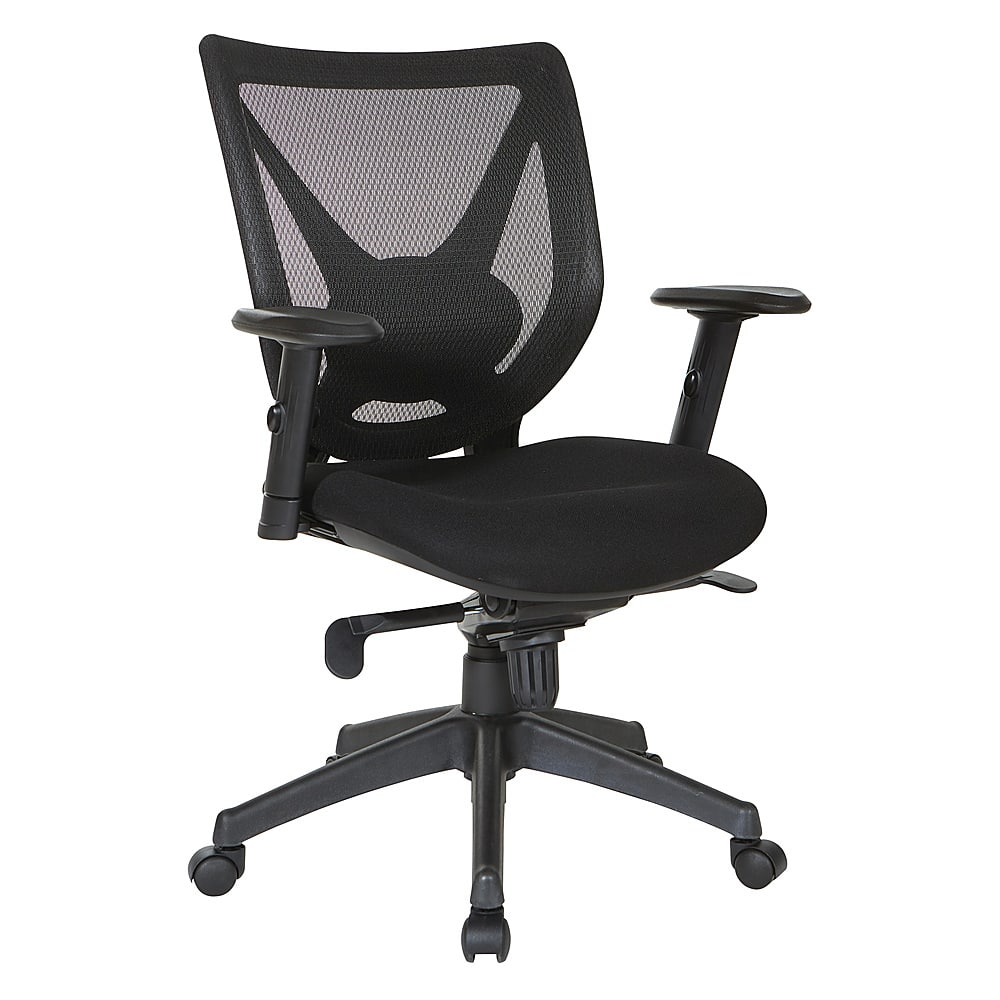 Best Buy: OSP Home Furnishings Mesh Adjustable Managers Chair Black ...