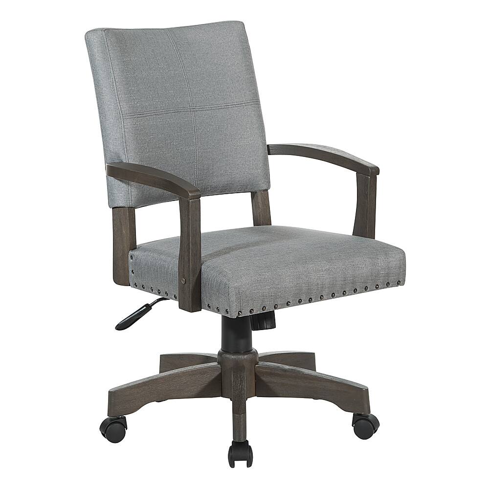 Angle. OSP Home Furnishings - Santina Bankers Chair - Gray.