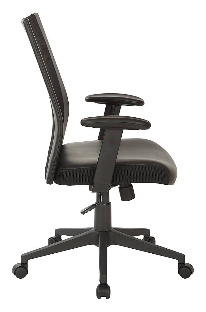 Left View: OSP Home Furnishings - Screen Back Adjustable Chair Task Chair - Green