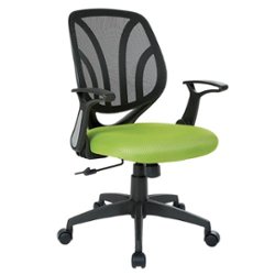 OSP Home Furnishings - Screen Back Adjustable Chair Task Chair - Green - Angle_Zoom