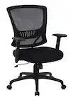 Angle. OSP Home Furnishings - Mesh Back & Seat Adjustable Task Chair - Black.