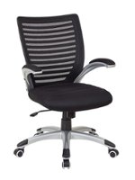 OSP Home Furnishings - Mesh Seat and Screen Back Managers Chair - Black - Angle_Zoom