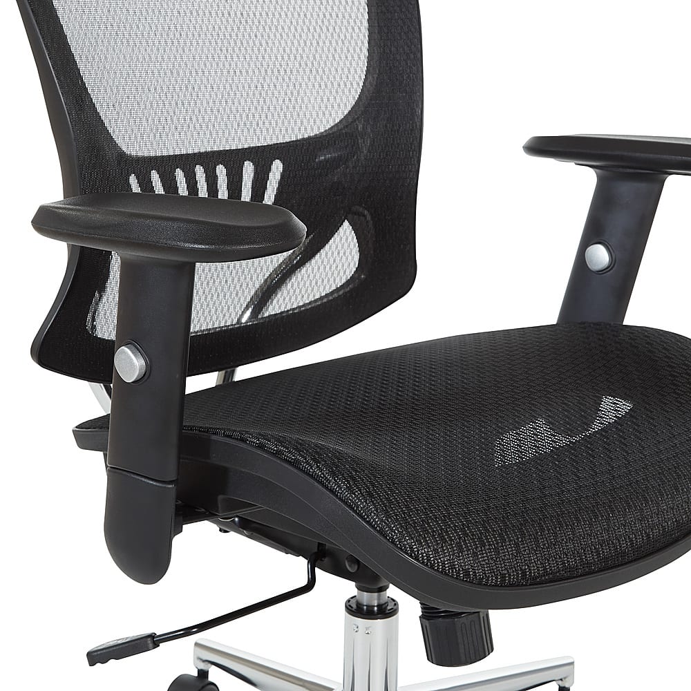 Alt View 15. OSP Home Furnishings - Mesh Screen Seat and Back Adjustable Manager's Chair - Black.