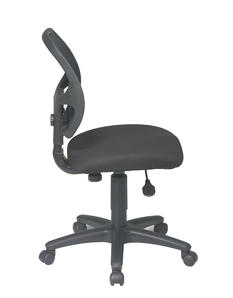 Left View: OSP Home Furnishings - Screen Back Adjustable Task Chair - Black