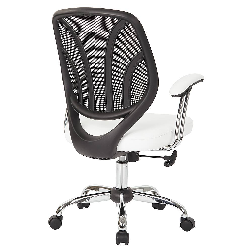 OSP Home Furnishings Screen Back Task Chair with Faux Leather Seat White EM69203C-U11 - Best Buy