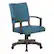 Angle. OSP Home Furnishings - Santina Bankers Chair - Blue.