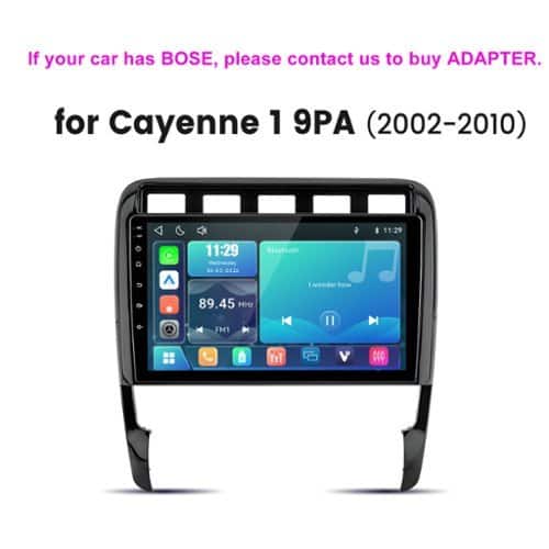 Junsun - Linux System carplay Android auto Mirror Link For Porsche Cayenne 2002-2010 Car Stereo Radio GPS Navi WIFI BT RDS FM - Black