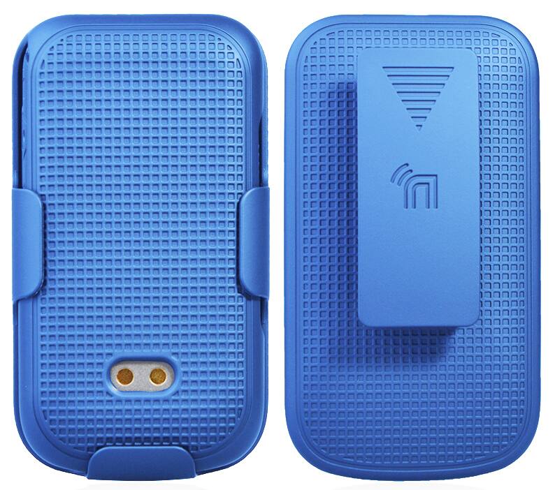 Alt View 3. Nakedcellphone - Case and Belt Clip Holster Combo for Sonim XP3 (XP3800) - Blue.