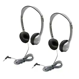 HamiltonBuhl - SchoolMate Personal Stereo Headphone with Leatherette Cushions, Pack of 2