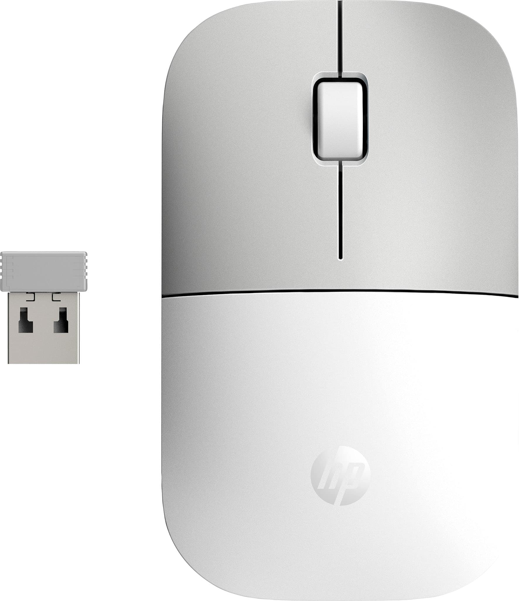 Front. HP - Z3700 G2 Wireless Blue LED Mouse - Ceramic White.