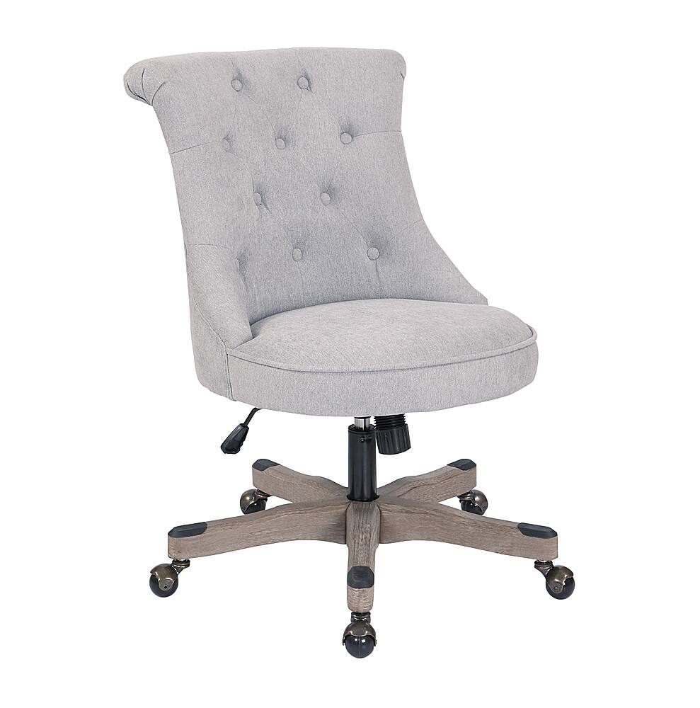 Angle. OSP Home Furnishings - Hannah Tufted Office Chair - Fog.