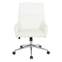 OSP Home Furnishings - Modern Scoop Office Chair - White - Front_Zoom