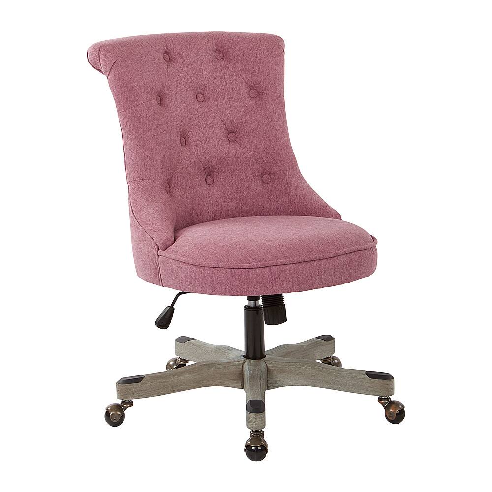 Angle. OSP Home Furnishings - Hannah Tufted Office Chair - Orchid.