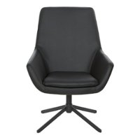 OSP Home Furnishings - Modern Scoop Design Chair - Black - Front_Zoom