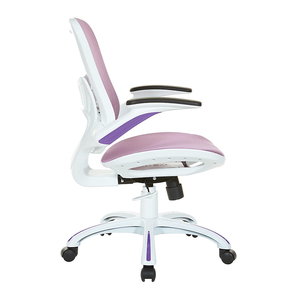 Left View: OSP Home Furnishings - Riley Office Chair - Purple