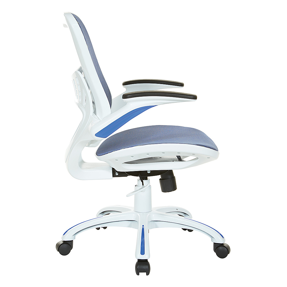 Left View: OSP Home Furnishings - Riley Office Chair - Blue