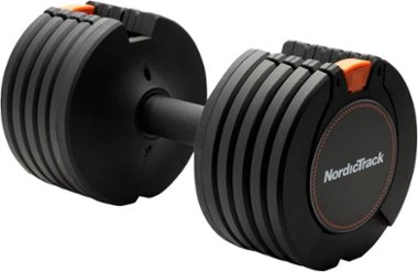 NordicTrack - 25 lb. Select-A-Weight Adjustable Dumbbell Set with 5 lb. Increments, 30-Day iFIT Membership - Black - Alt_View_Zoom_11