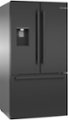 Angle Zoom. Bosch - 500 Series 26 Cu. Ft. French Door Smart Refrigerator with External Water and Ice - Black Stainless Steel.