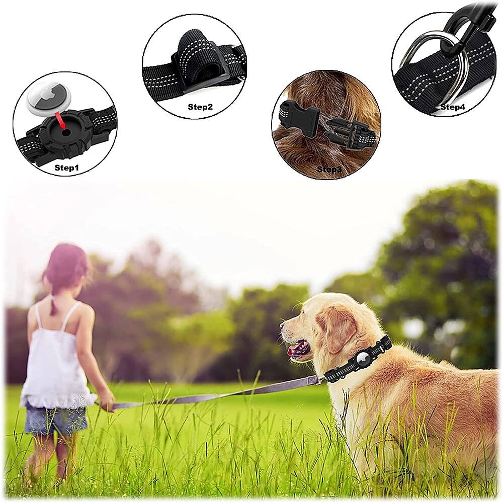 The image features a girl walking a dog on a leash in a grassy field. The dog is wearing a leash, and the girl is holding the leash. The scene is captured in a collage of four images, each showing different stages of the girl walking the dog. The largest text in the image reads "Sleep," which is likely related to the dog's behavior or the girl's intention for the dog. The other text reads "Step1 Step2 Step3 Step4," which might be related to the steps of walking the dog or the girl's training process.