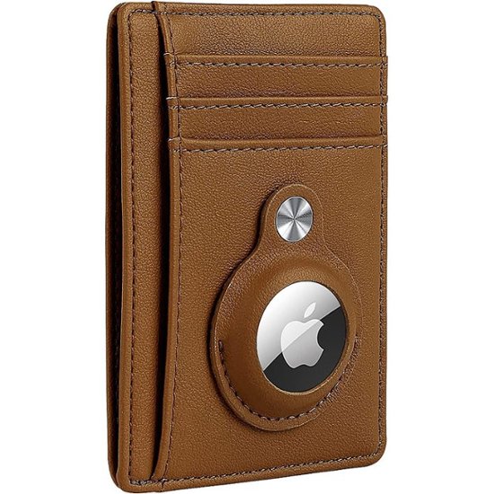  CHJGLNL Genuine Leather Slim Smart AirTag Wallet for