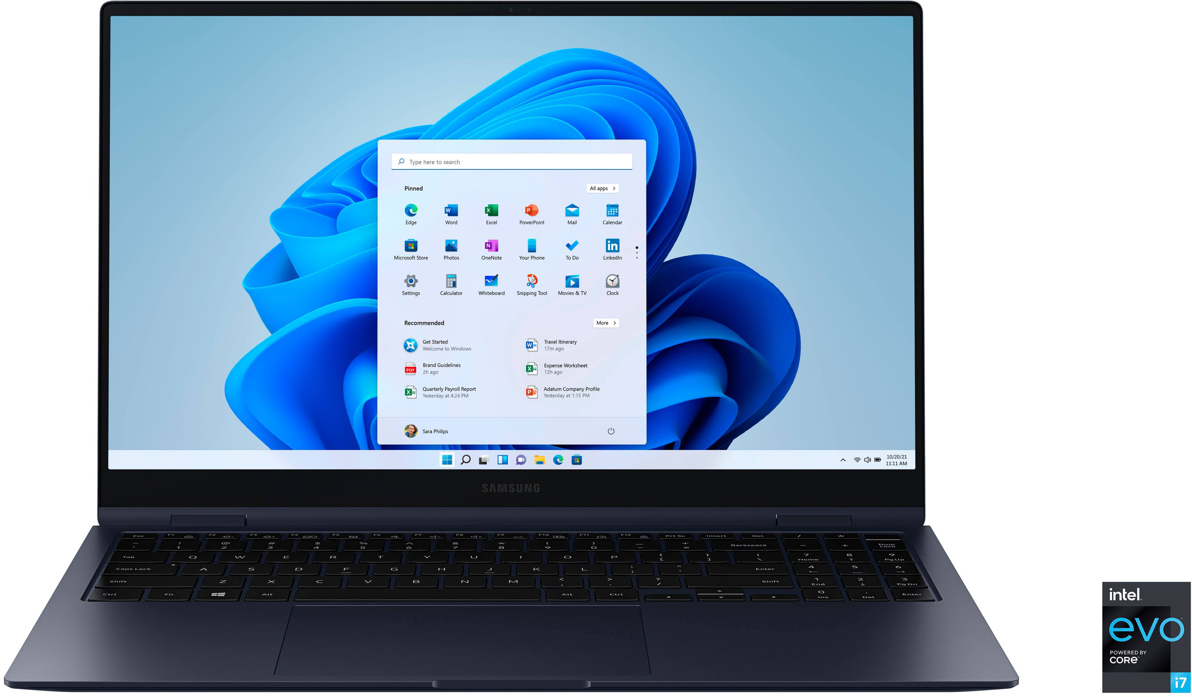 Samsung - Geek Squad Certified Refurbished Galaxy Book Pro 360 15.6" Touch-Screen Laptop - Intel Core i7 - 16GB Memory - 1TB SSD - Mystic Navy - Front_Zoom