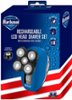 Barbasol - Rechargeable LCD 5 Head Wet/Dry Electric Shaver With Stainless Steel Blades - Blue