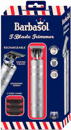 Angle. Barbasol - Zero Gap T-Blade Trimmer - Silver.