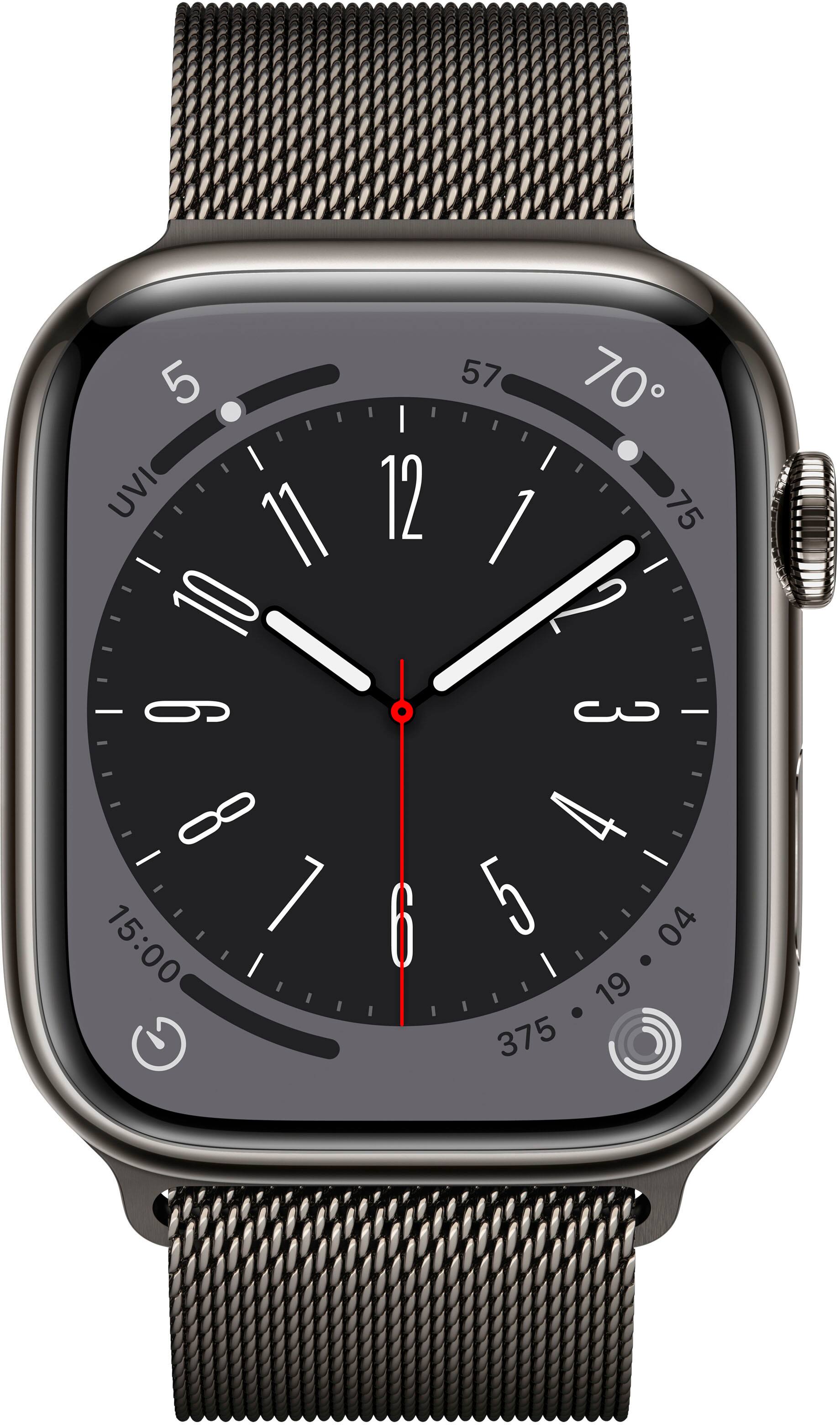 通販高品質Apple Watch 8 45mm GPS +Cellular ミッドナイト Apple Watch本体