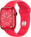 Front. Apple - Apple Watch Series 8 (GPS + Cellular) 41mm Aluminum Case with (PRODUCT)RED Sport Band - S/M - (PRODUCT)RED.