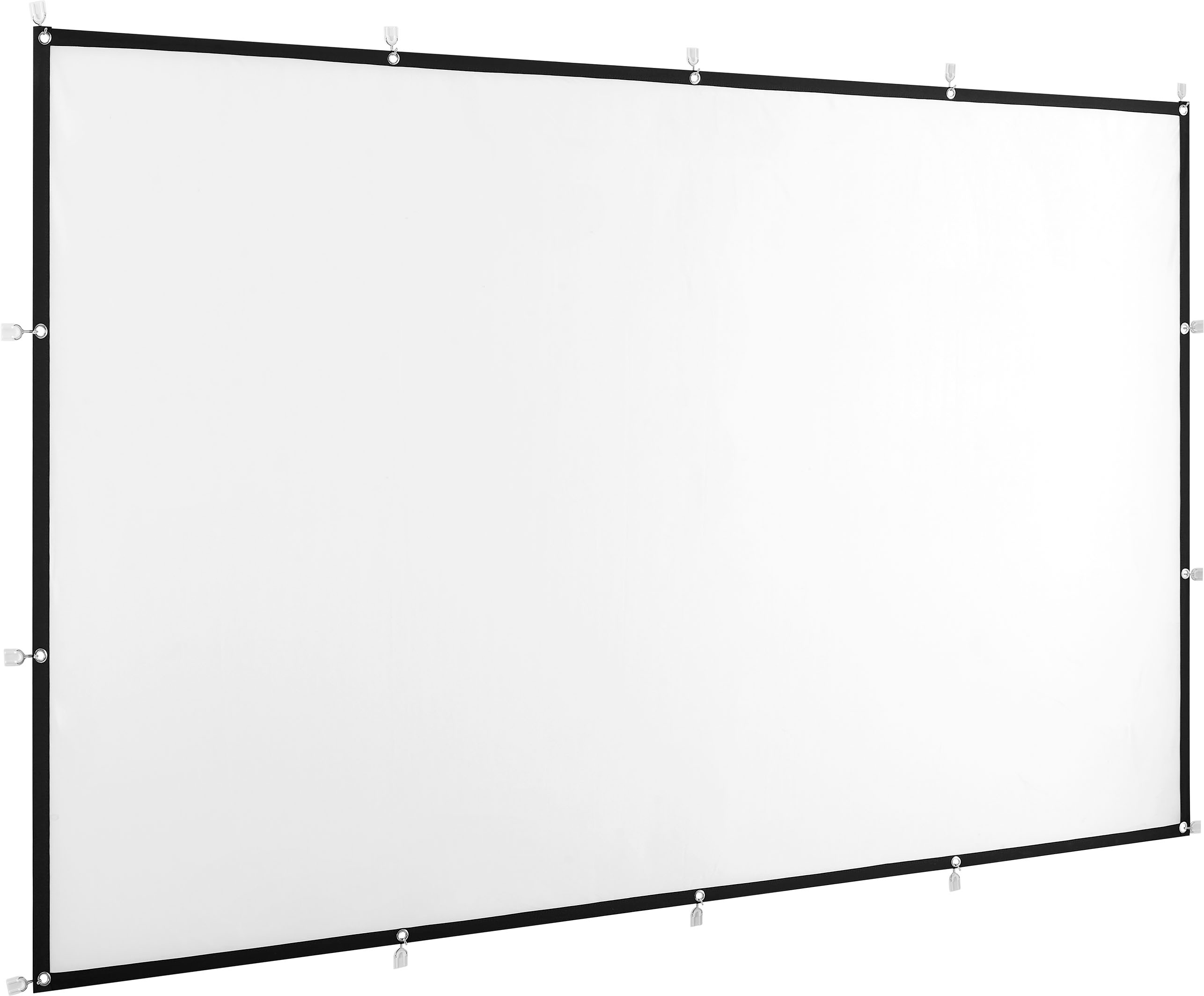 Angle View: Insignia™ - 100" Home Theater Portable Folding Projector Screen - White