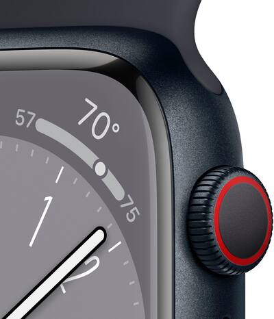 Apple Watch Series 8 (GPS + Cellular) 45mm Aluminum Case with Apple Watch Series 8 (GPS + Cellular) 45mm Aluminum Case with