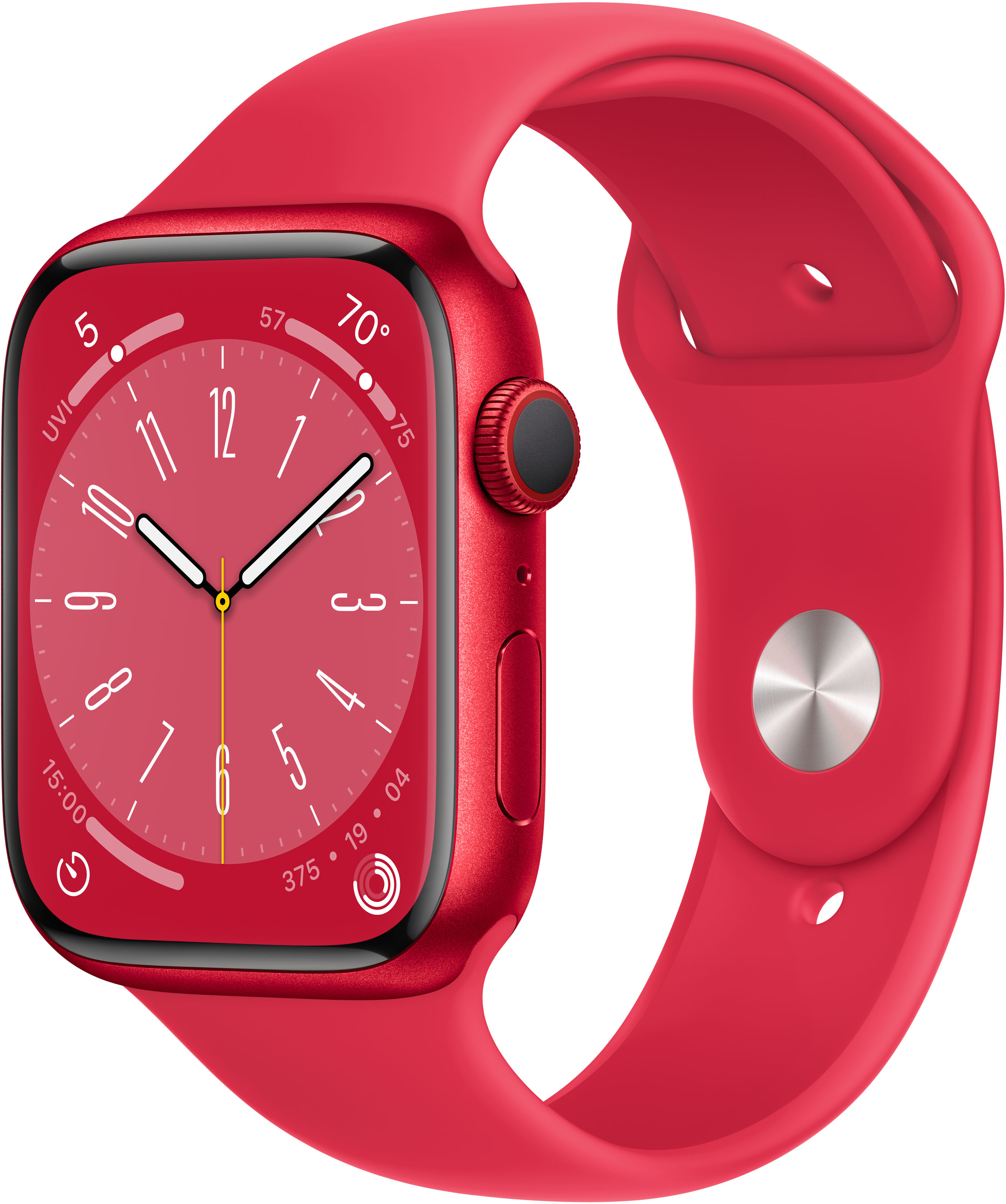 Apple Watch Series 8 (GPS + Cellular) 45mm Aluminum Case with (PRODUCT)RED  Sport Band M/L (PRODUCT)RED MNVU3LL/A - Best Buy