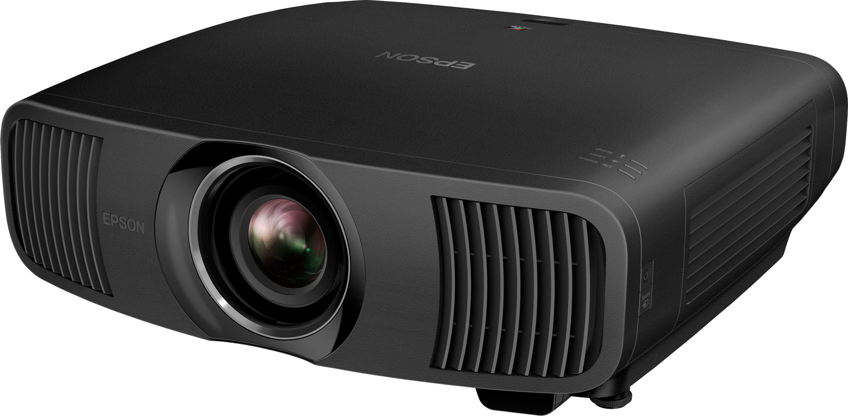 Left. Epson - Pro Cinema LS12000 4K PRO-UHD Laser Projector, HDR, HDR10+, 2700 lumens, HDMI 2.1, Motorized Lens, 120 Hz - UltraBlack.