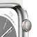 Left. Apple - Refurbished Apple Watch Series 8 GPS + Cellular 45mm Silver Stainless Steel Case with White Sport Band - M/L - Silver.