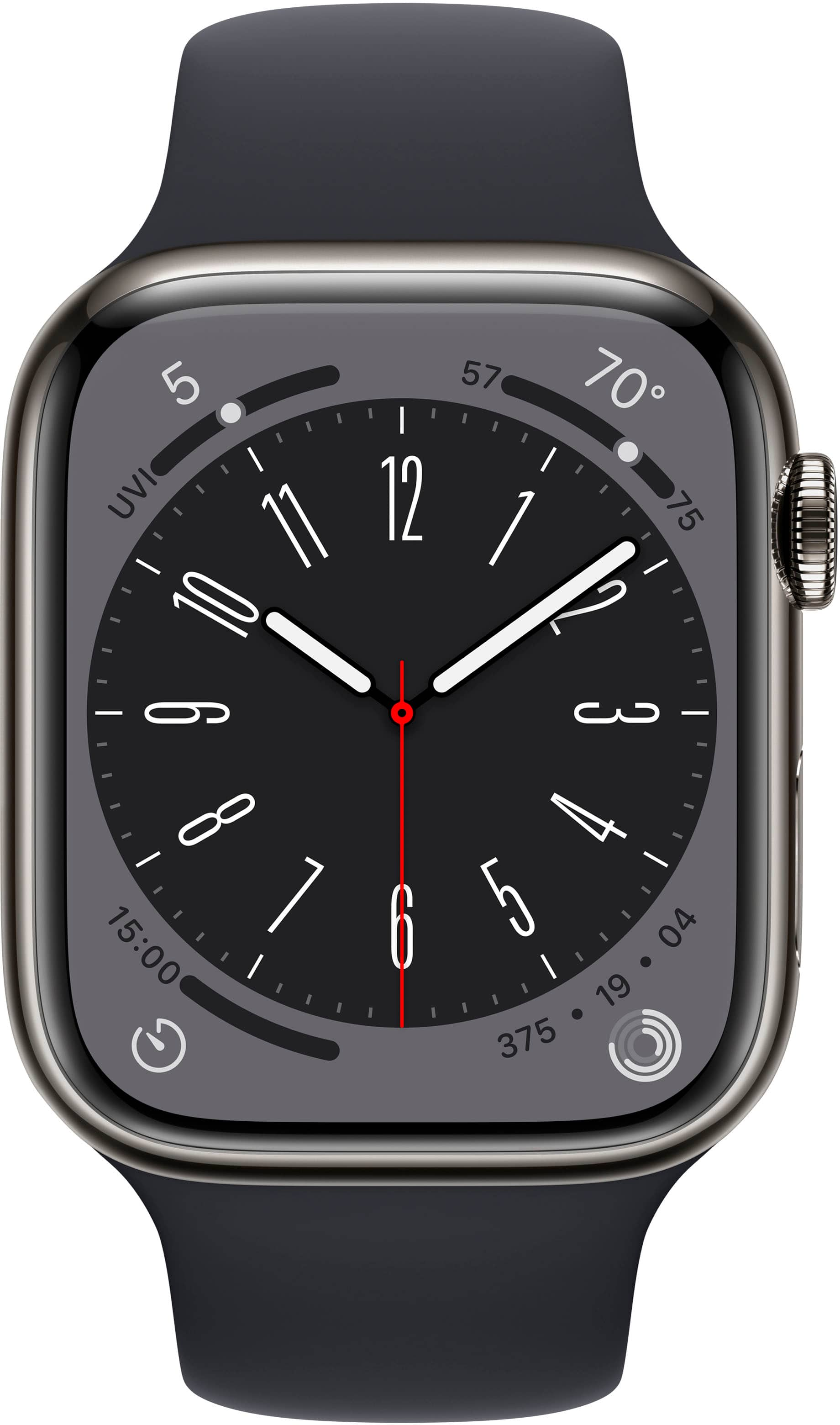 Graphite stainless steel 2024 case with sport band