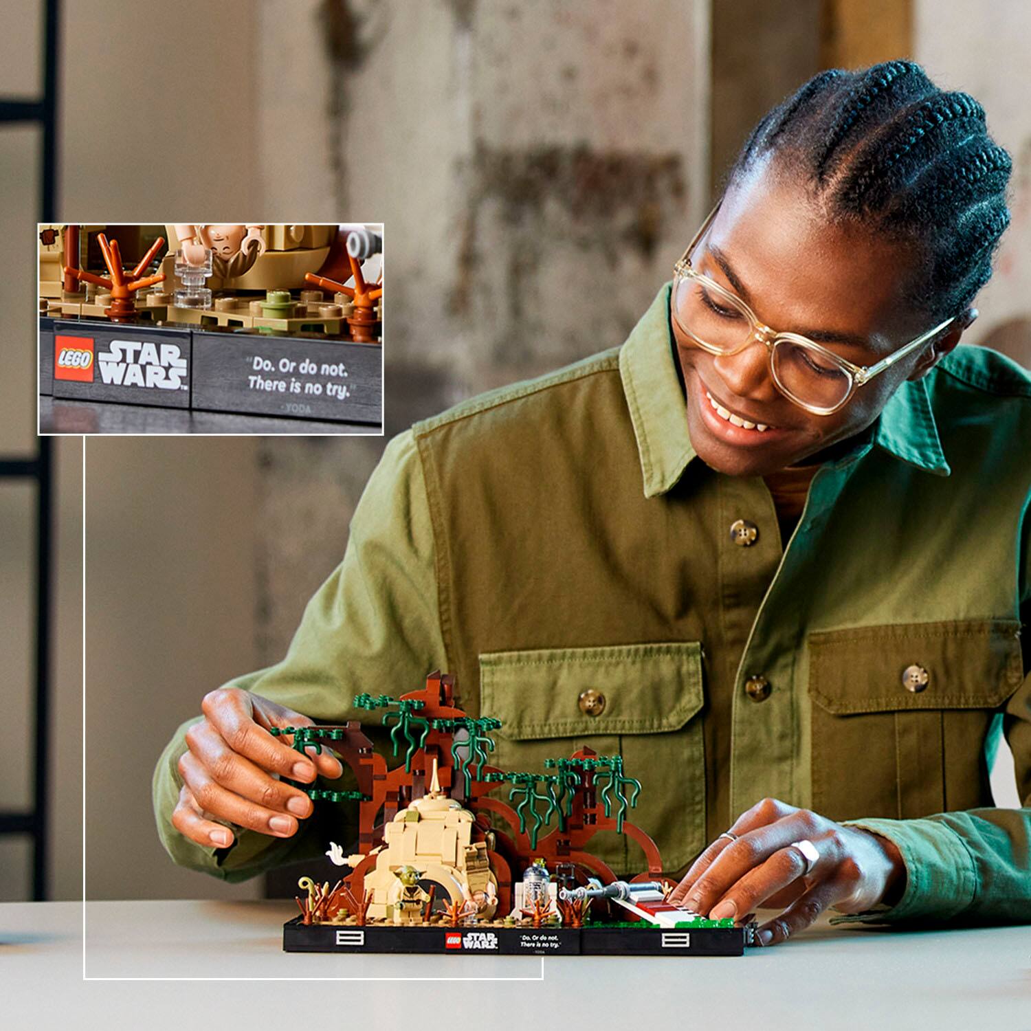 Alt View 12. LEGO - Star Wars Dagobah Jedi Training Diorama 75330 Building Kit (1,000 Pieces).