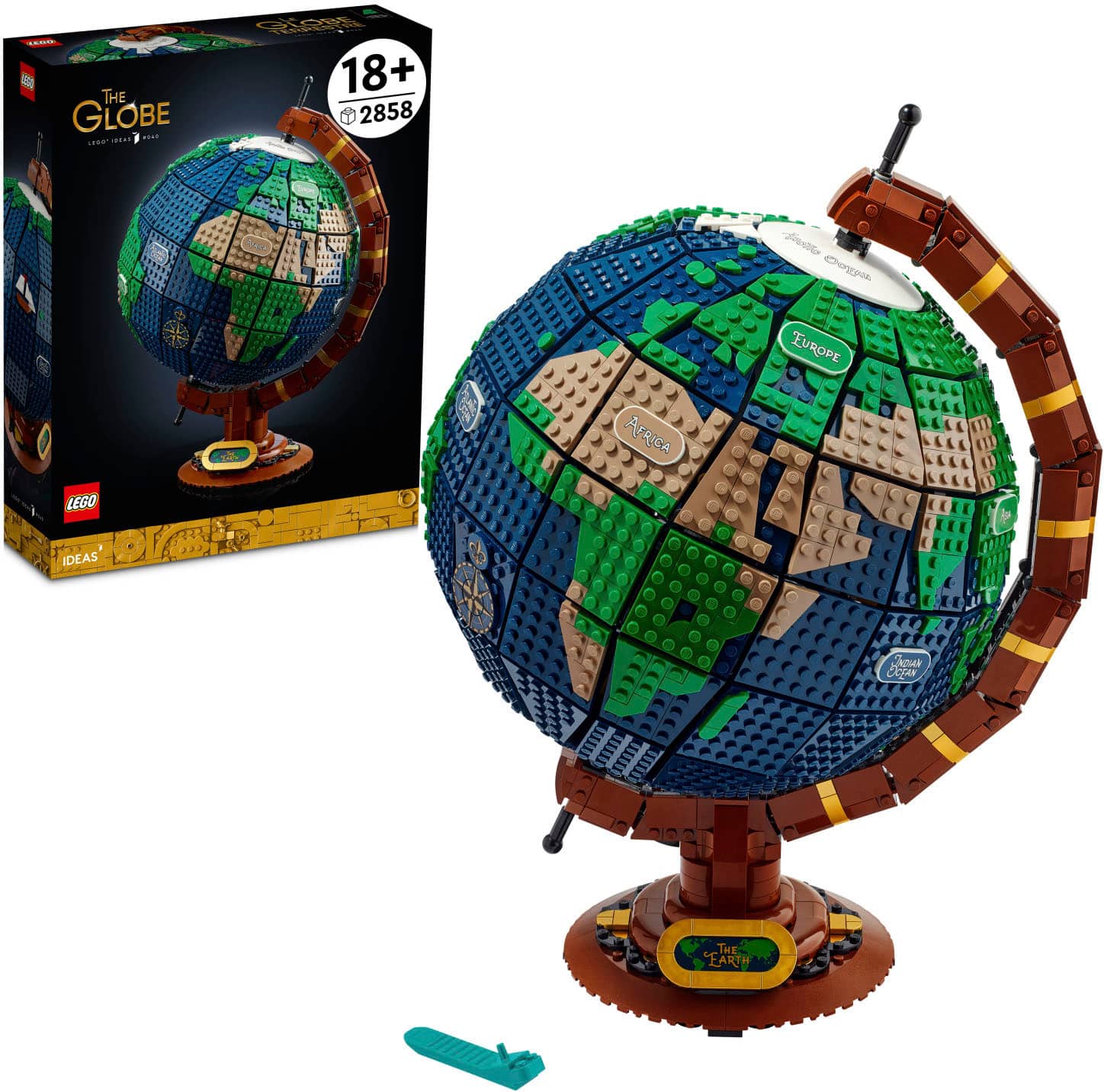 Front. LEGO - Ideas The Globe 21332 Toy Building Kit (2,585 Pieces).
