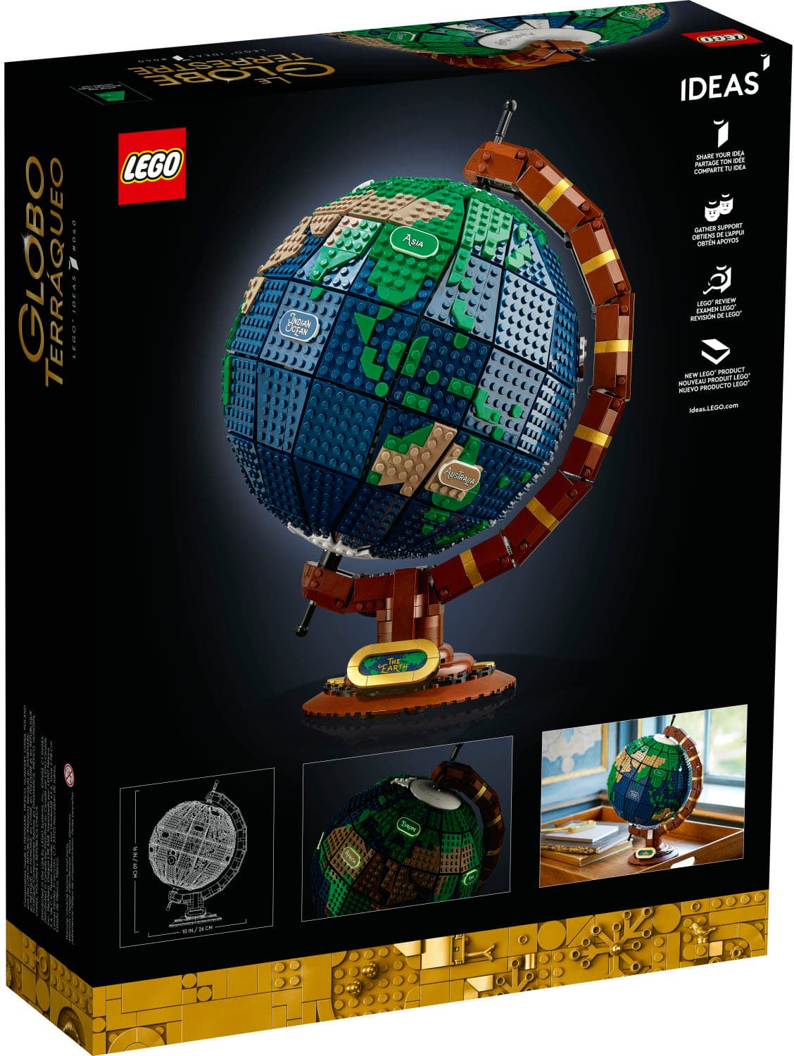 Alt View 11. LEGO - Ideas The Globe 21332 Toy Building Kit (2,585 Pieces).