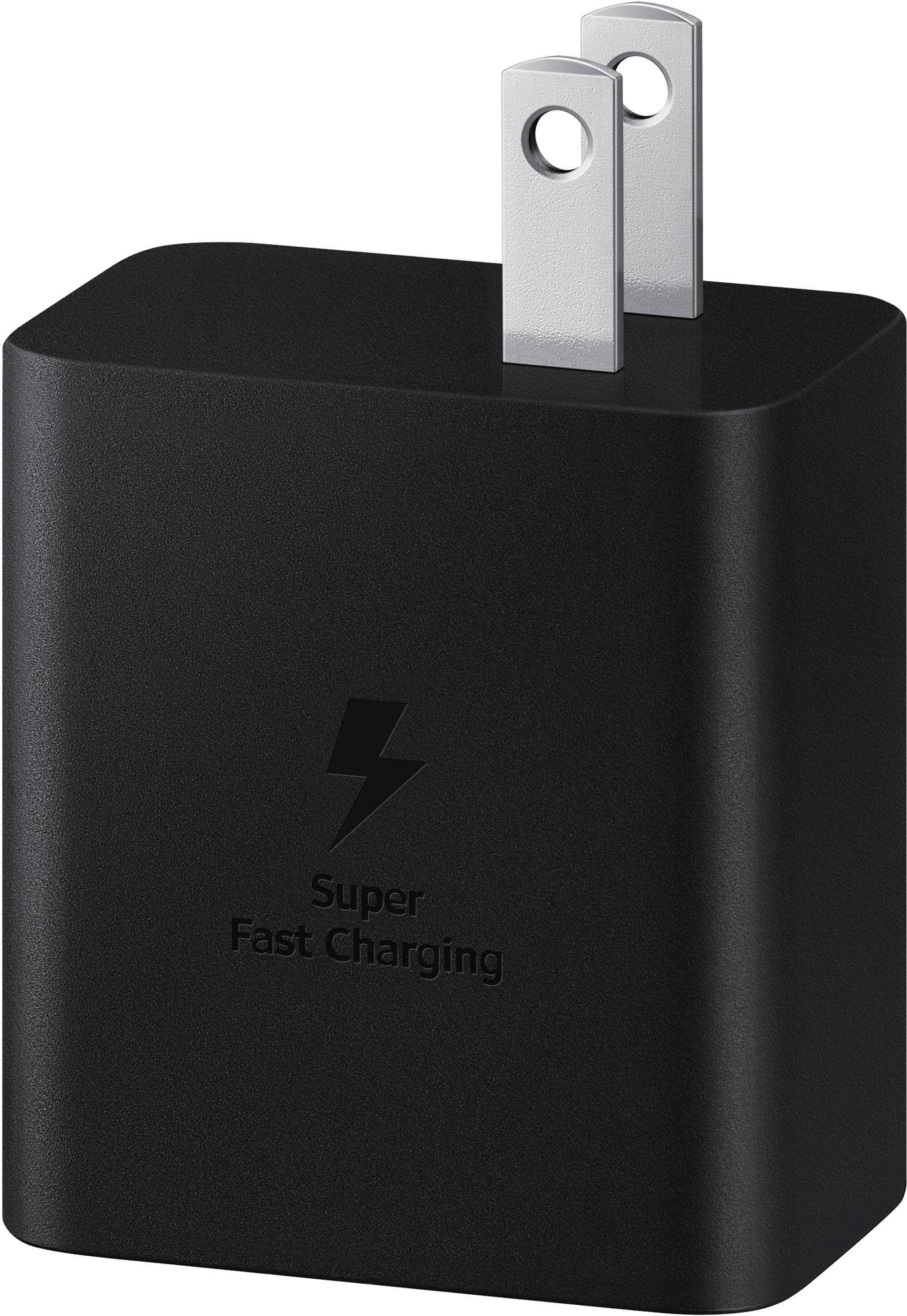 Alt View 12. Samsung - Super Fast Charging 45W USB Type-C Wall Charger with USB-C Cable - Black.
