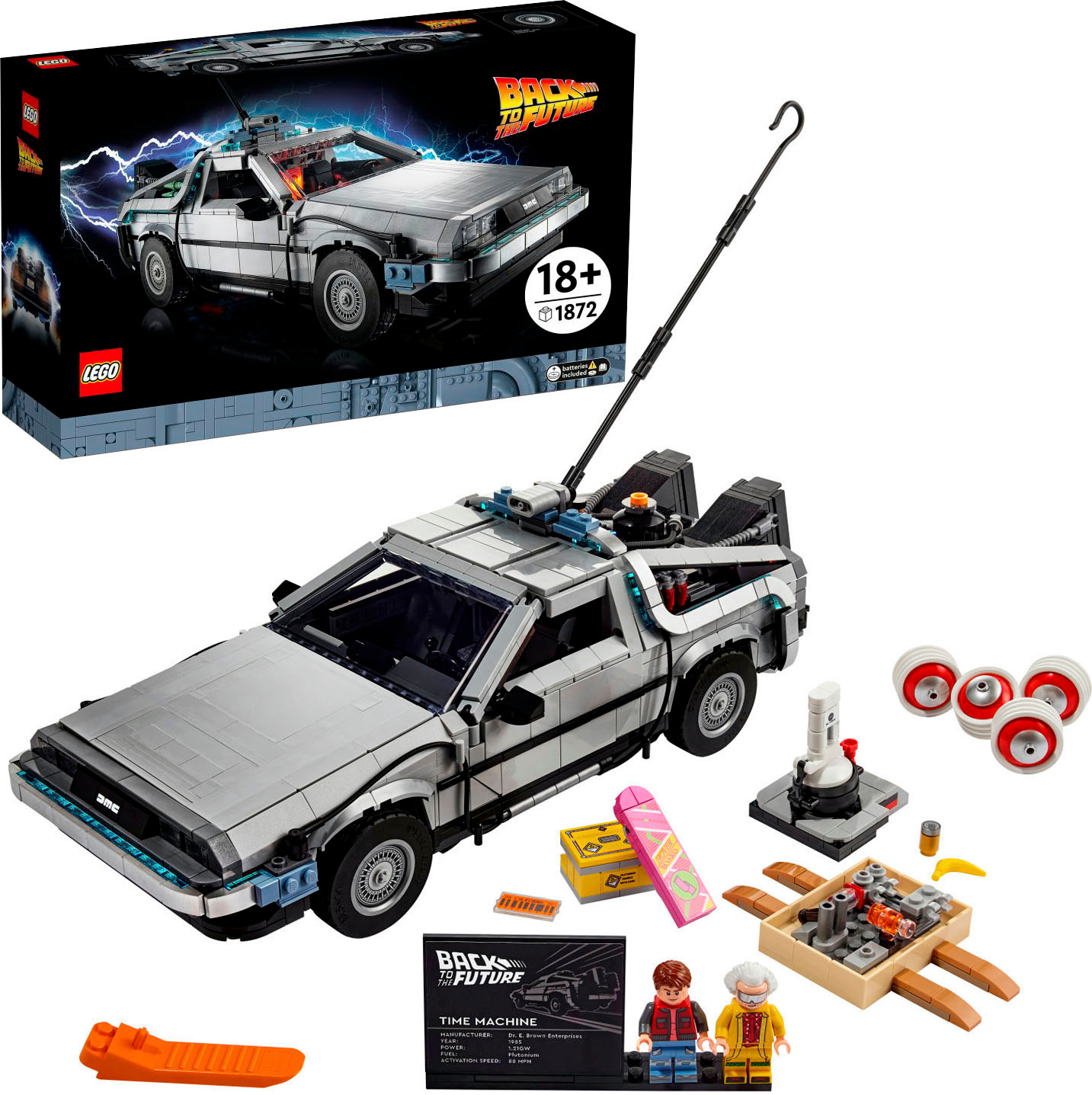 LEGO Back to the Future Time Machine 10300 Toy Building Kit for Adults  (1,856 Pieces) 6379765 - Best Buy