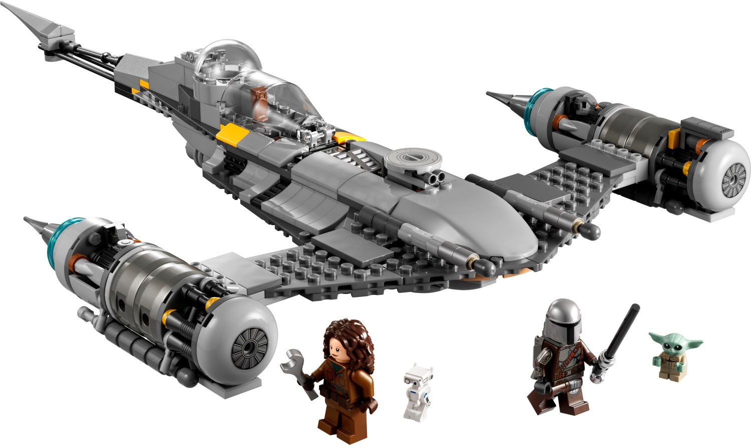 Left View: LEGO - Star Wars The Mandalorians N-1 Starfighter 75325 Toy Building Kit (412 Pieces)