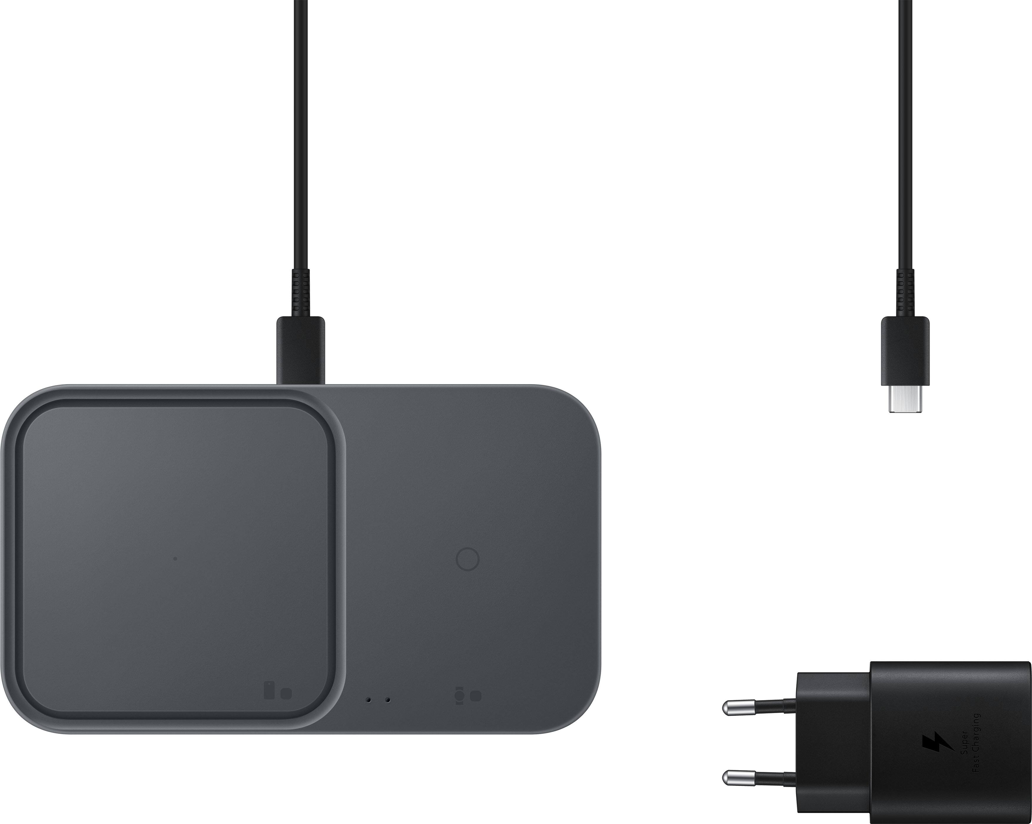  Samsung 15W Duo Fast Wireless Charger Pad With Cable Only Black EP 