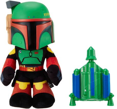 Front. Star Wars - Boba Fett Command Feature 12" Plush Figure.
