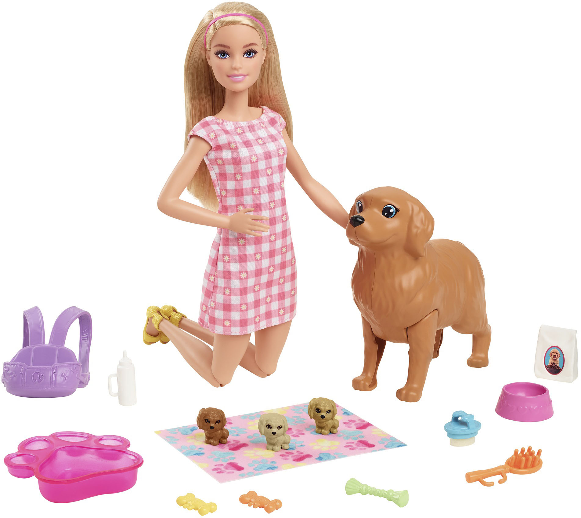 dolor Faceta Duque Barbie Doll and Newborn Pups Playset HCK75 - Best Buy