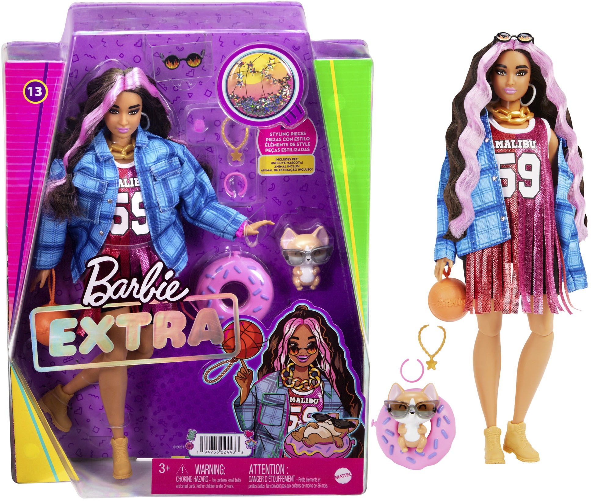 Angle View: Barbie - Extra Doll - Styles May Vary