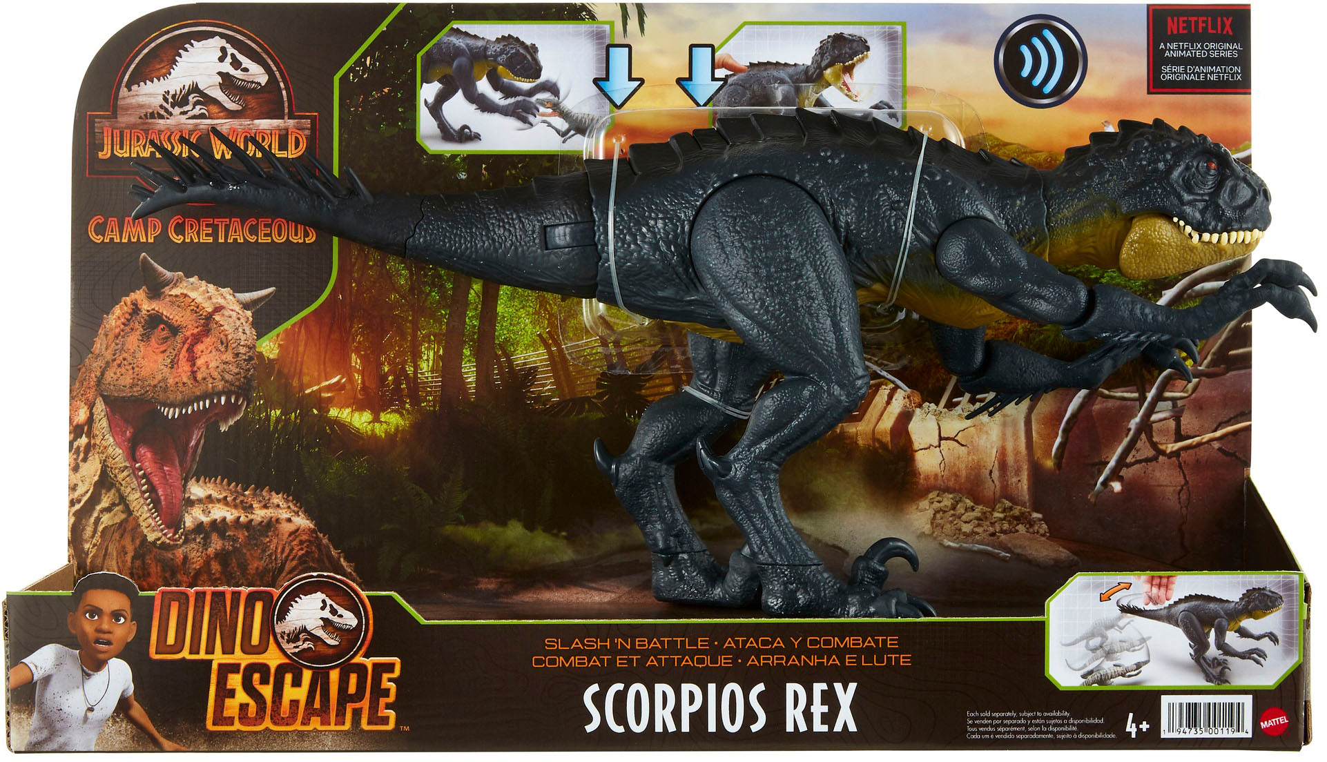Angle View: Jurassic World - Slash 'N Battle Scorpios Rex