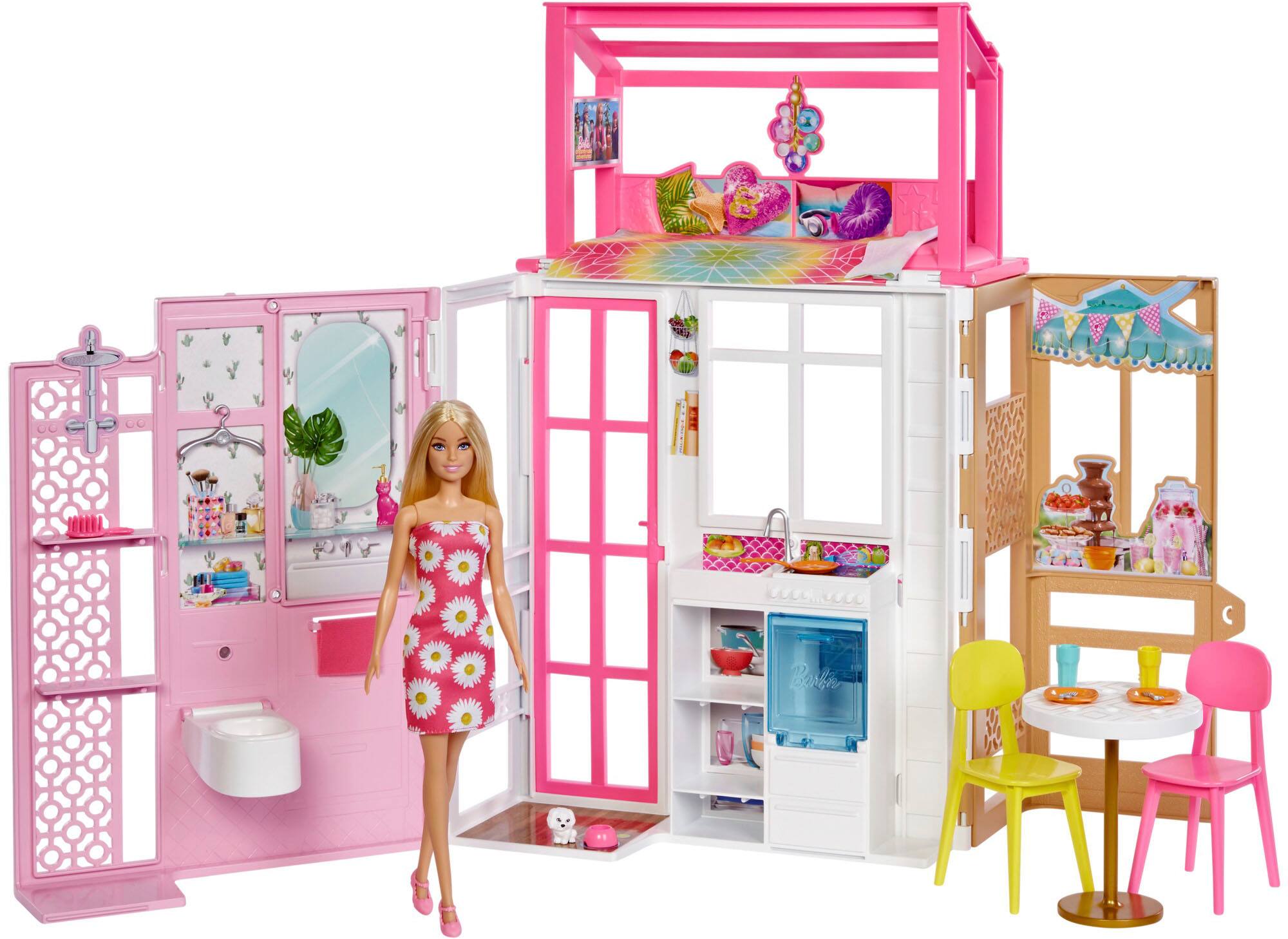 Elegant My First Dream House Kids Doll House Barbie Doll Balcony Playset  80pc.