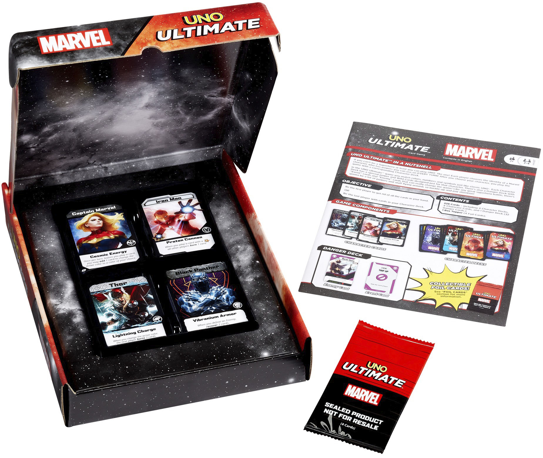 Angle View: Mattel - UNO Ultimate Marvel Card Game
