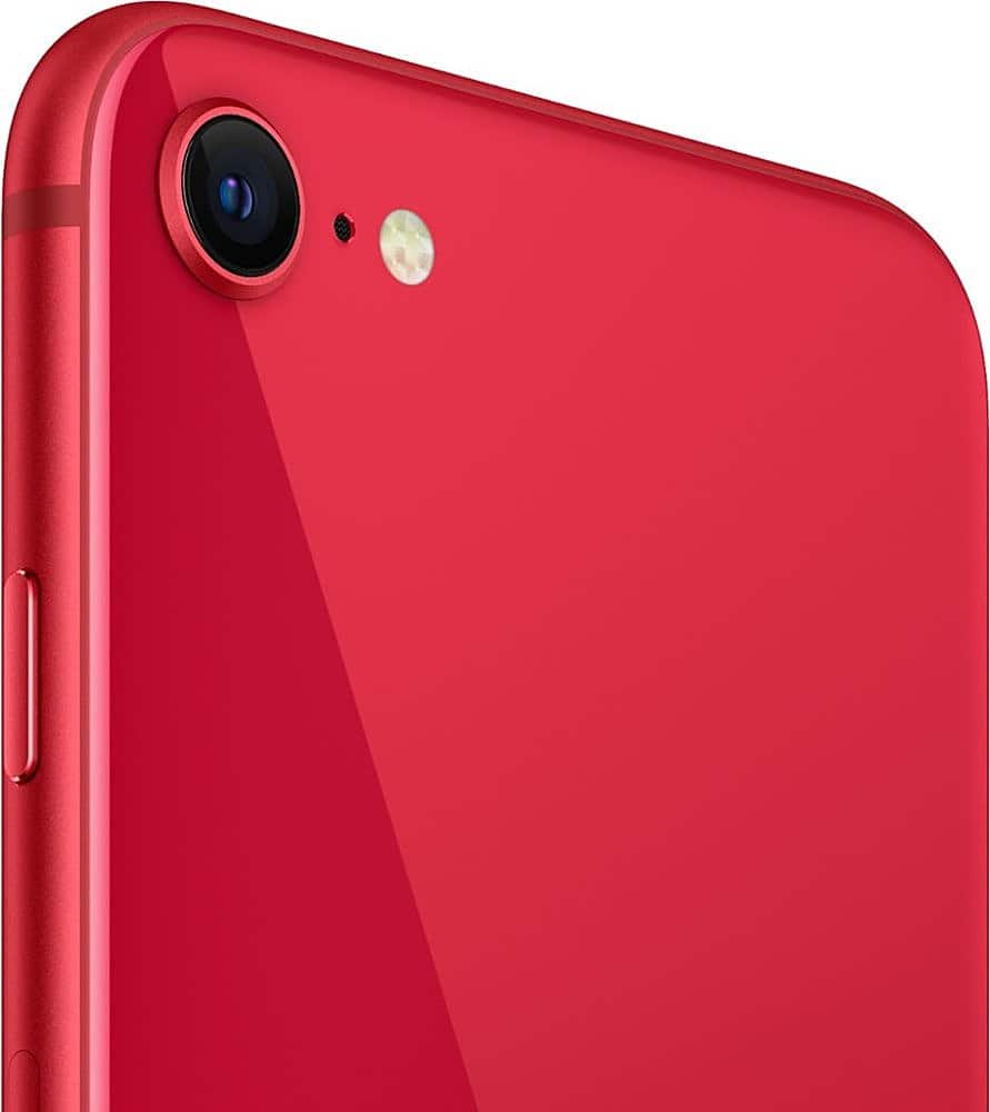 Alt View 1. Apple - Pre-Owned iPhone SE (2020) 128GB (Unlocked) - Red.